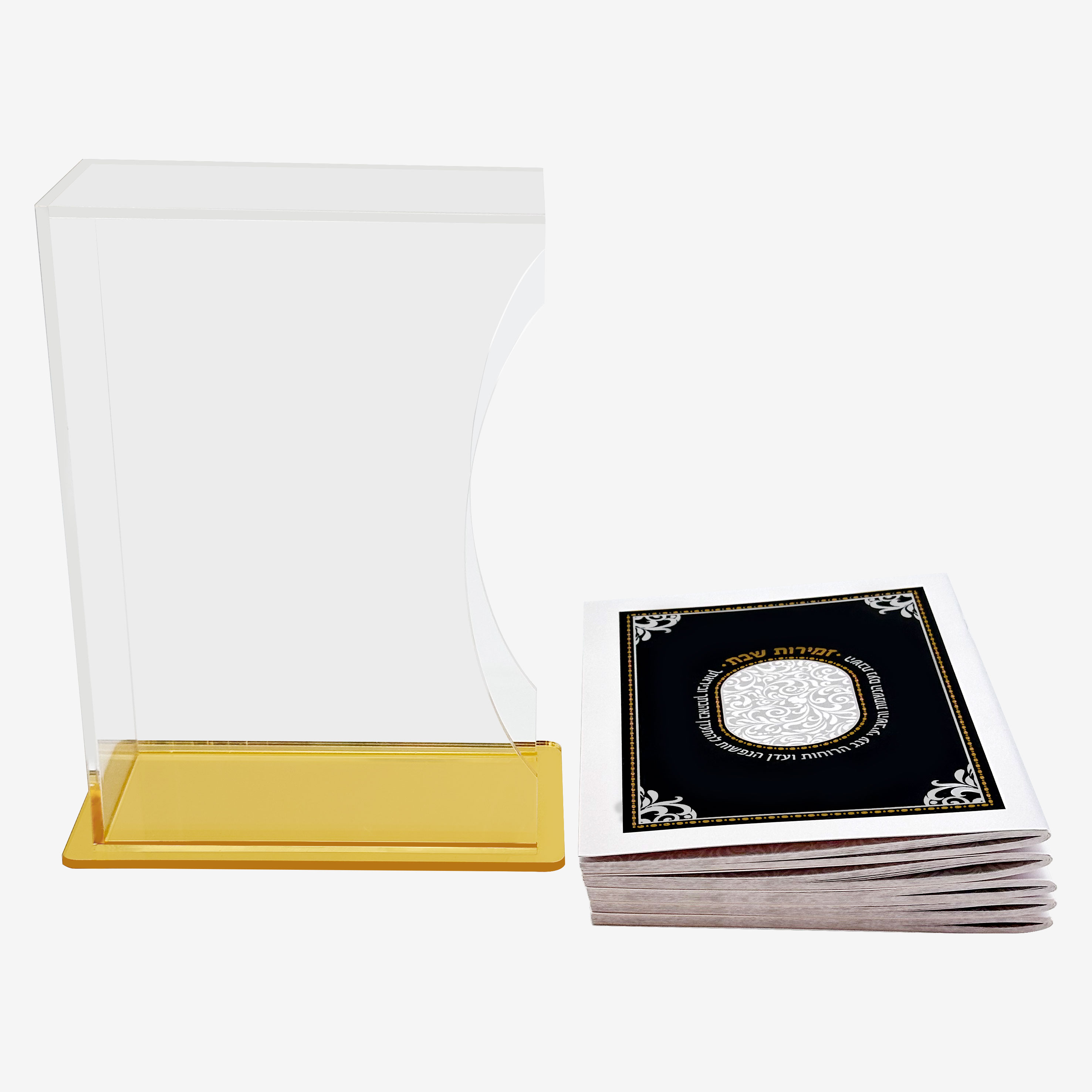 Storage - Judaica Acrylic Zemirot Box with 6pcs