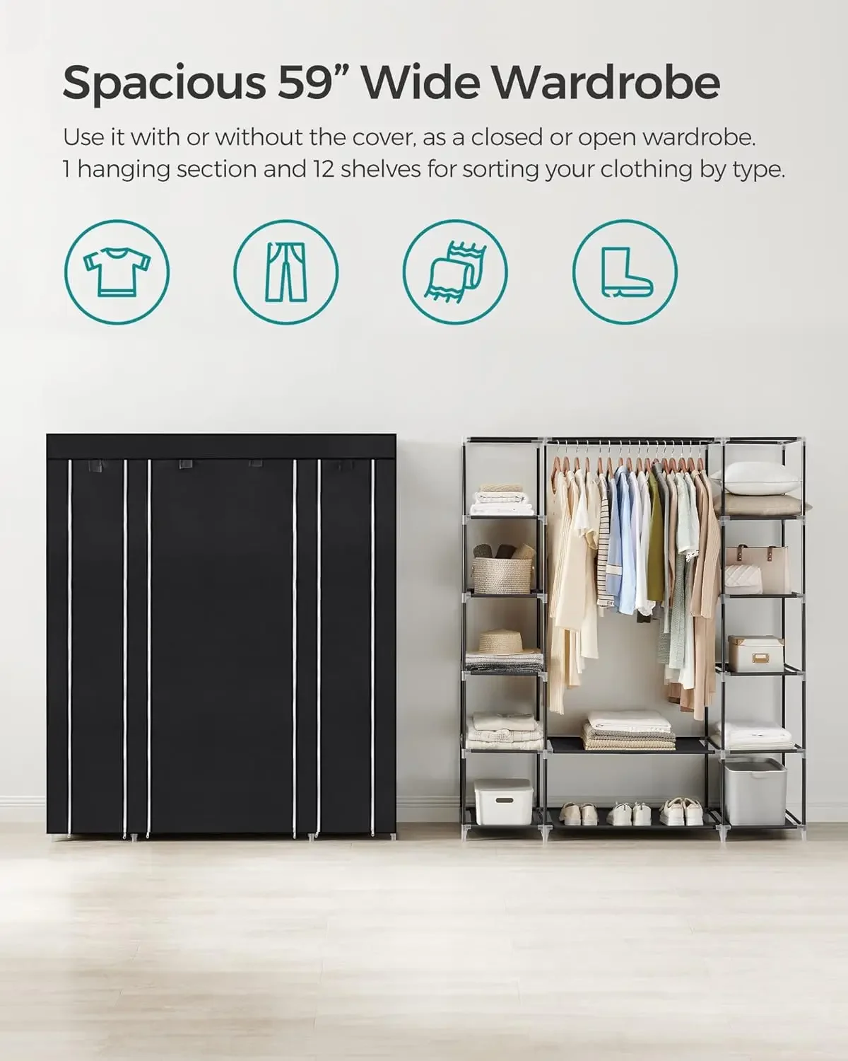 Cheng-Closet Wardrobe, Portabl - Wardrobe Closet Portable Fabric Cover review and price