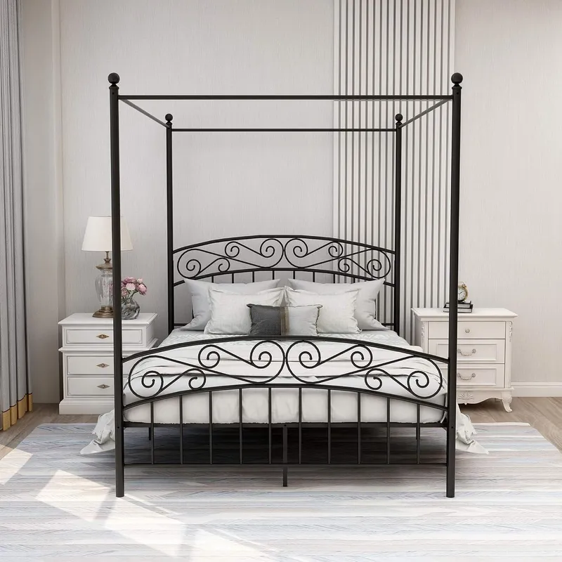 Queen Size Canopy Bed Frame Fo - Canopy Bed Frame Metal Queen review and price