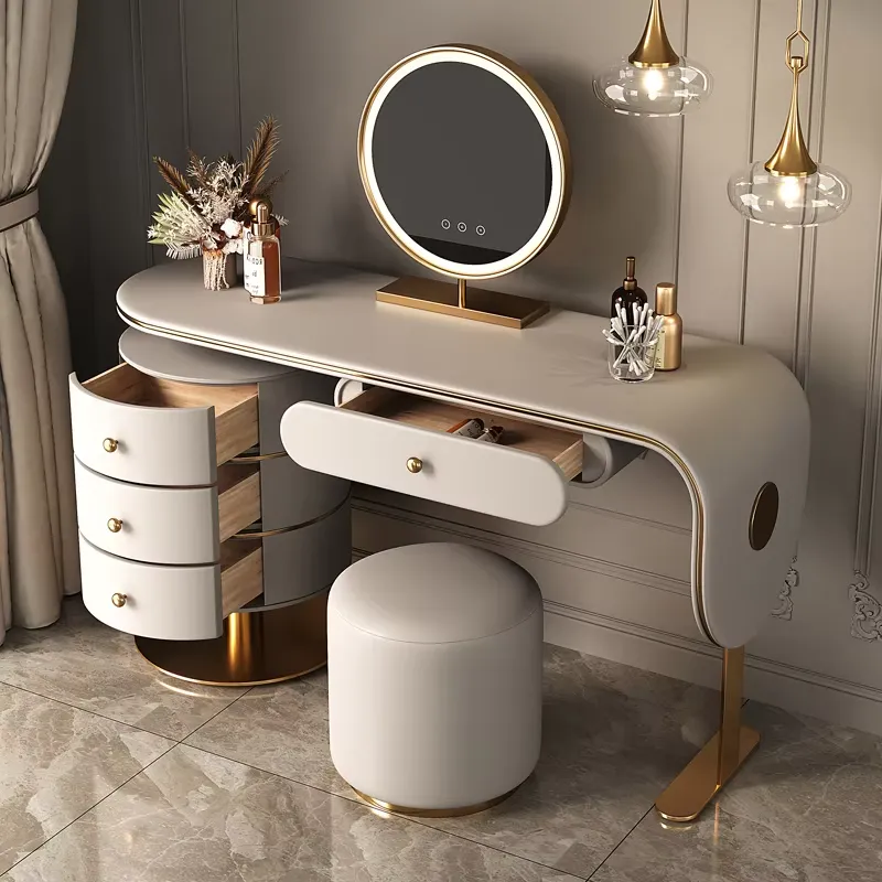 Custom High Quality Wooden Dre - Dressing Table Vanity With Lighted Mirror review and price