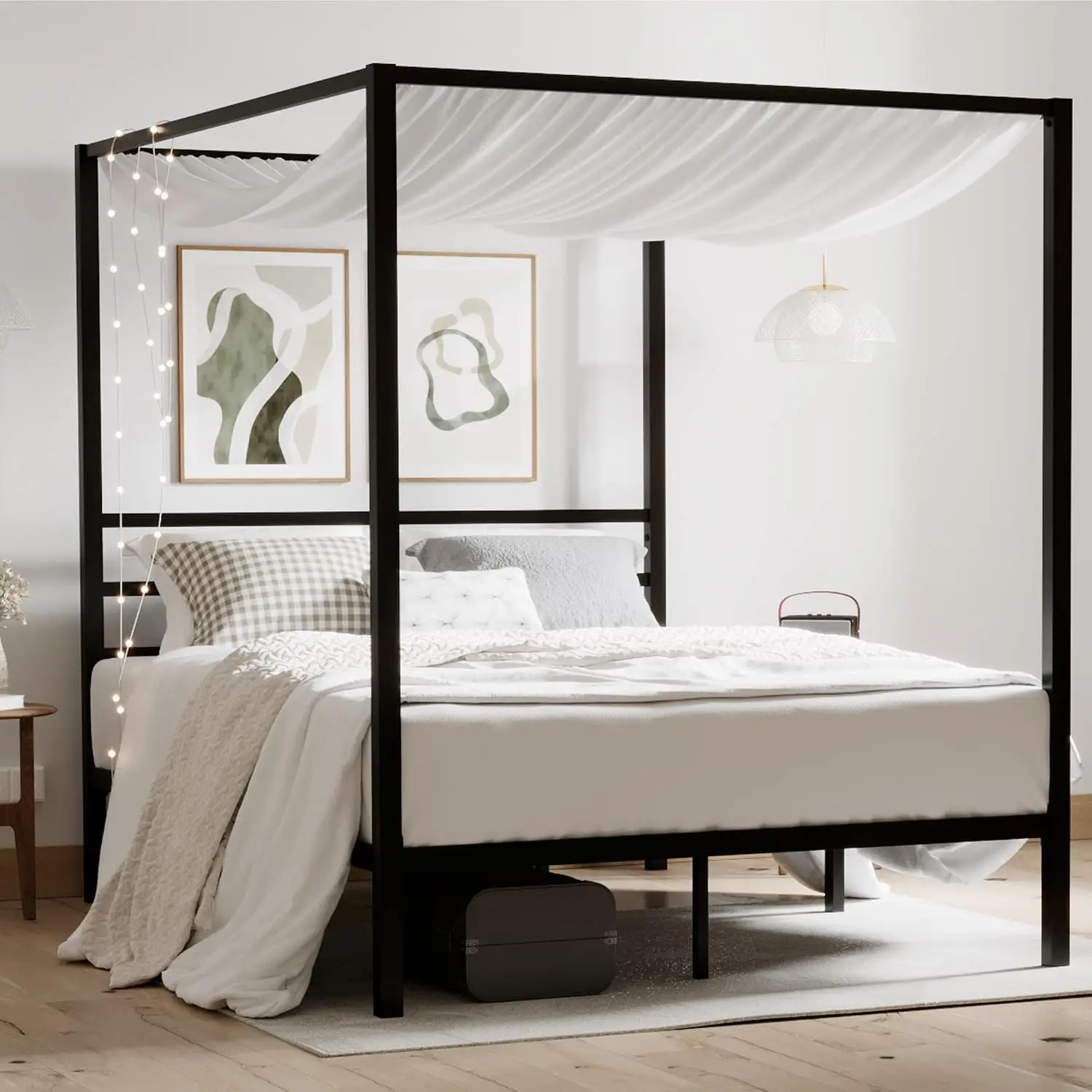 Queen Size Metal Canopy Bed Fr - Canopy Bed Frame Metal Queen review and price