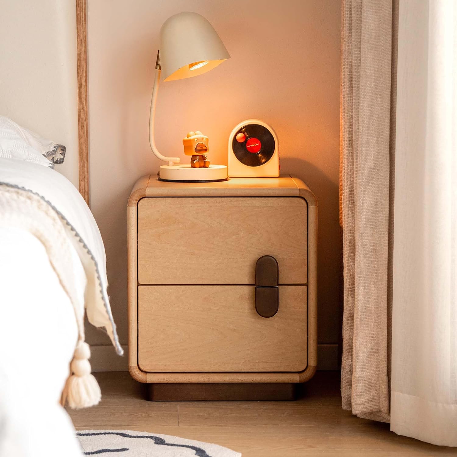 Solid Wood 2-Drawer Nightstand - Solid Wood Nightstand 2 Drawers review and price