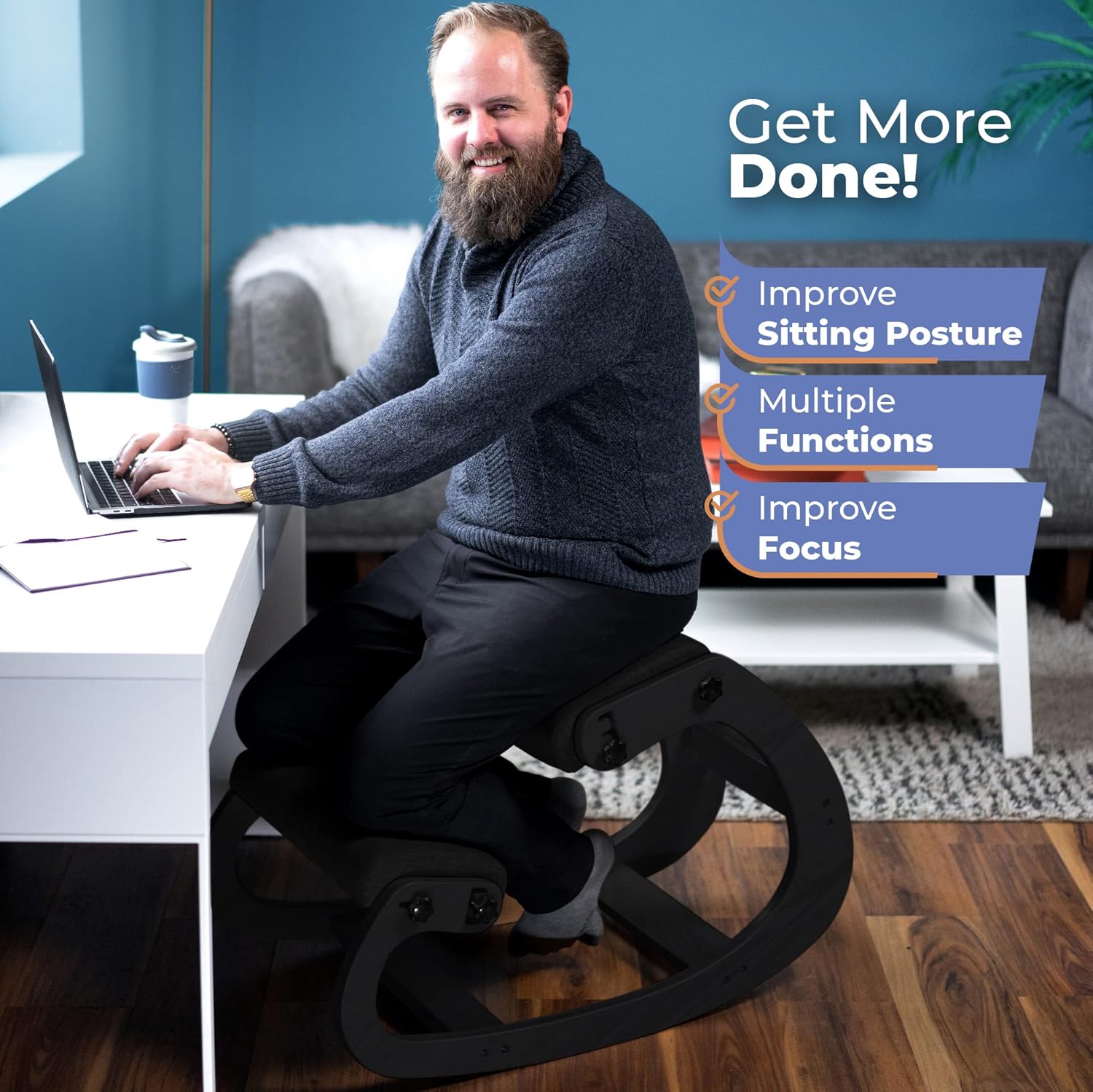Ergonomic Wooden Kneeling Chai - Office Furniture review and price