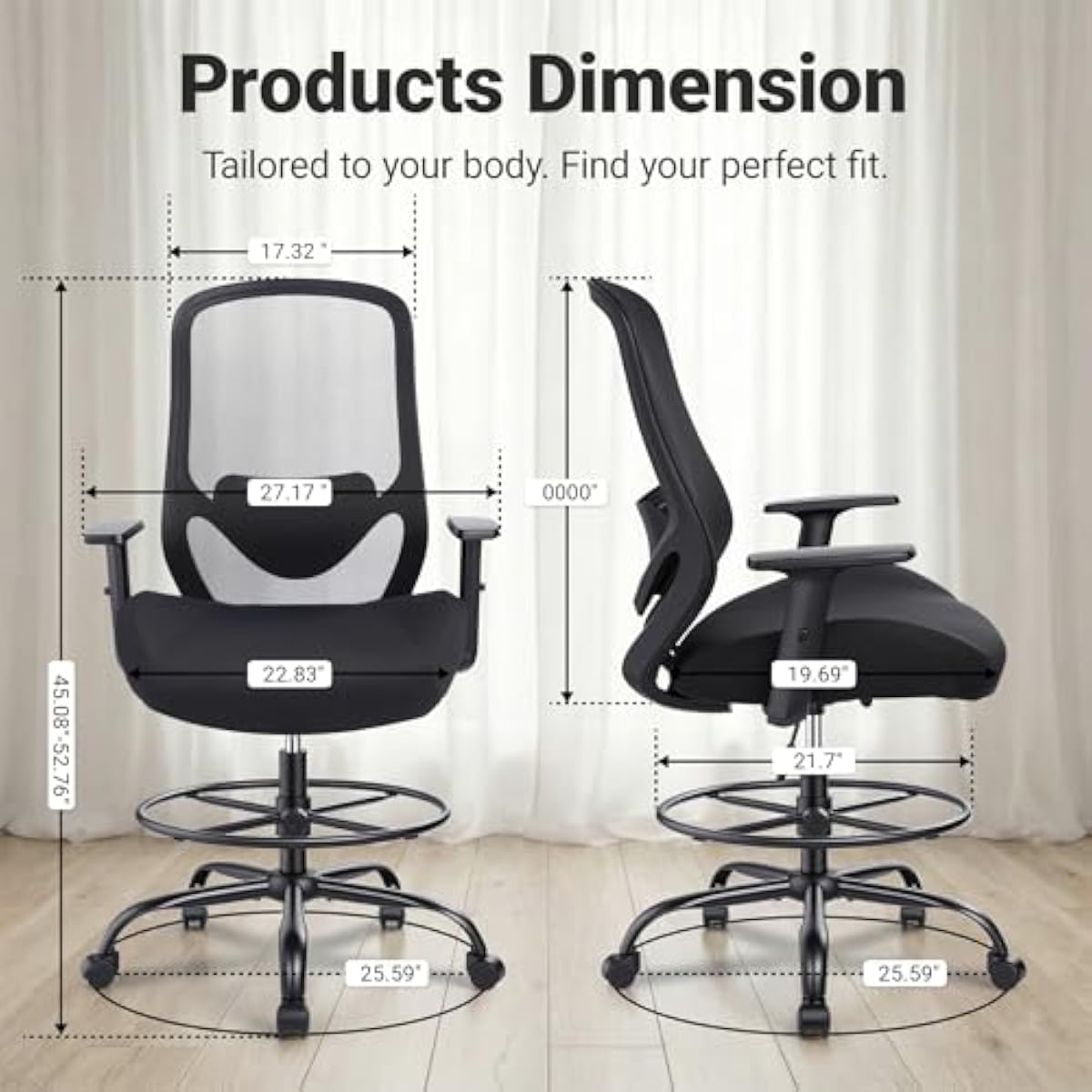 Ergonomic Tall Drafting Chair  - Chairs review and price