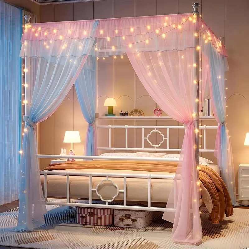 Queen Canopy Bed Frame with St - Canopy Bed Frame Metal Queen review and price