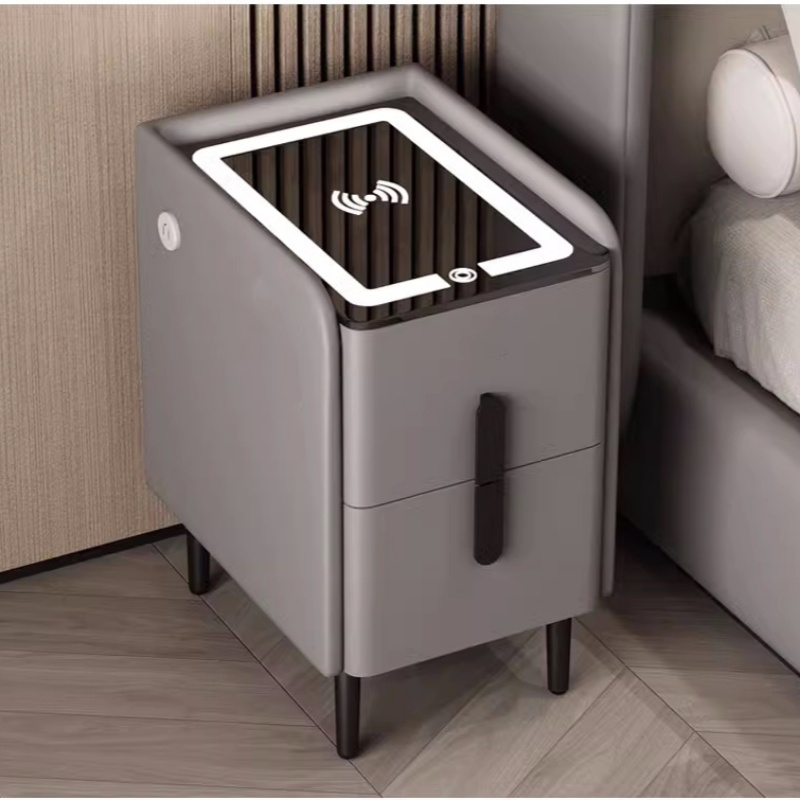 Nordic Style Smart Bedside Tab - Solid Wood Nightstand 2 Drawers review and price