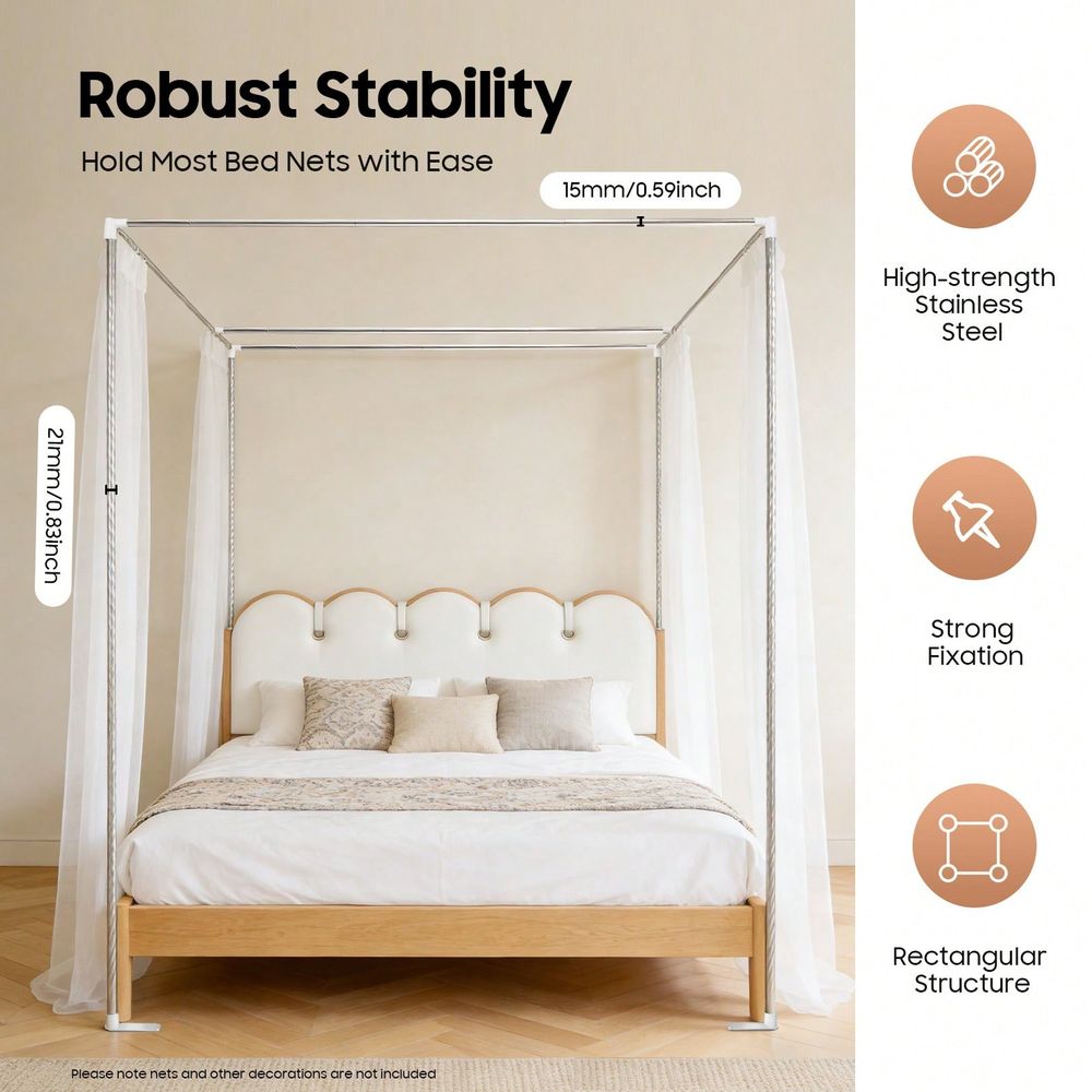 Canopy Bed Frame 2x2m Sturdy S - Canopy Bed Frame Metal Queen review and price