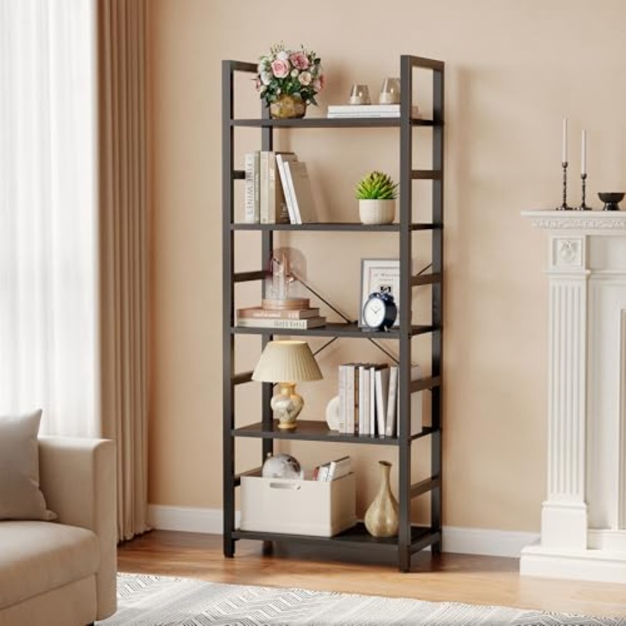 5-Tier Bookshelf, Modern Tall  - Storage review and price