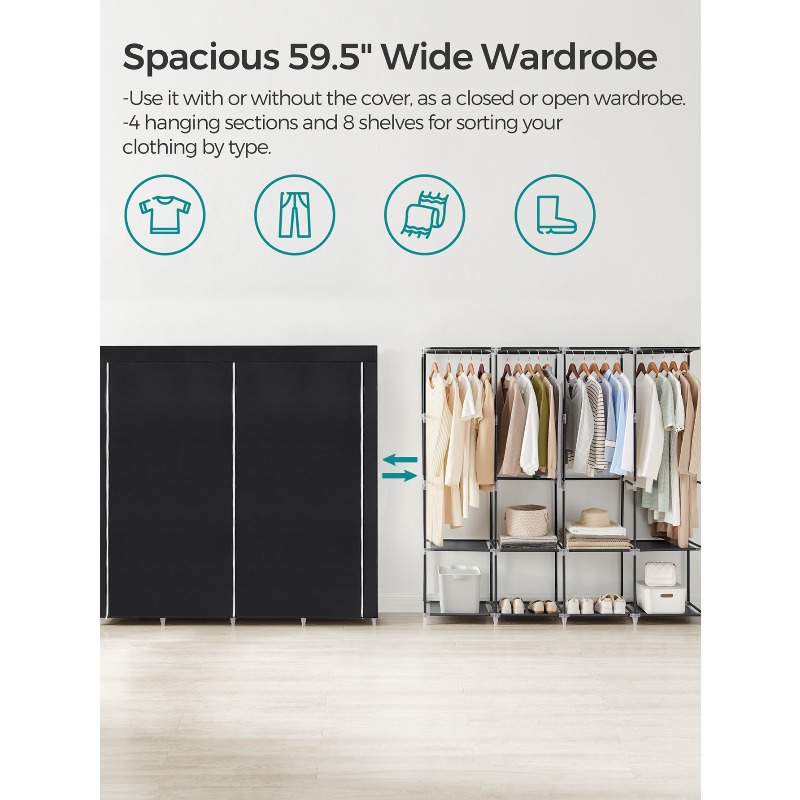 Portable Closet, Wardrobe Clos - Wardrobe Closet Portable Fabric Cover review and price