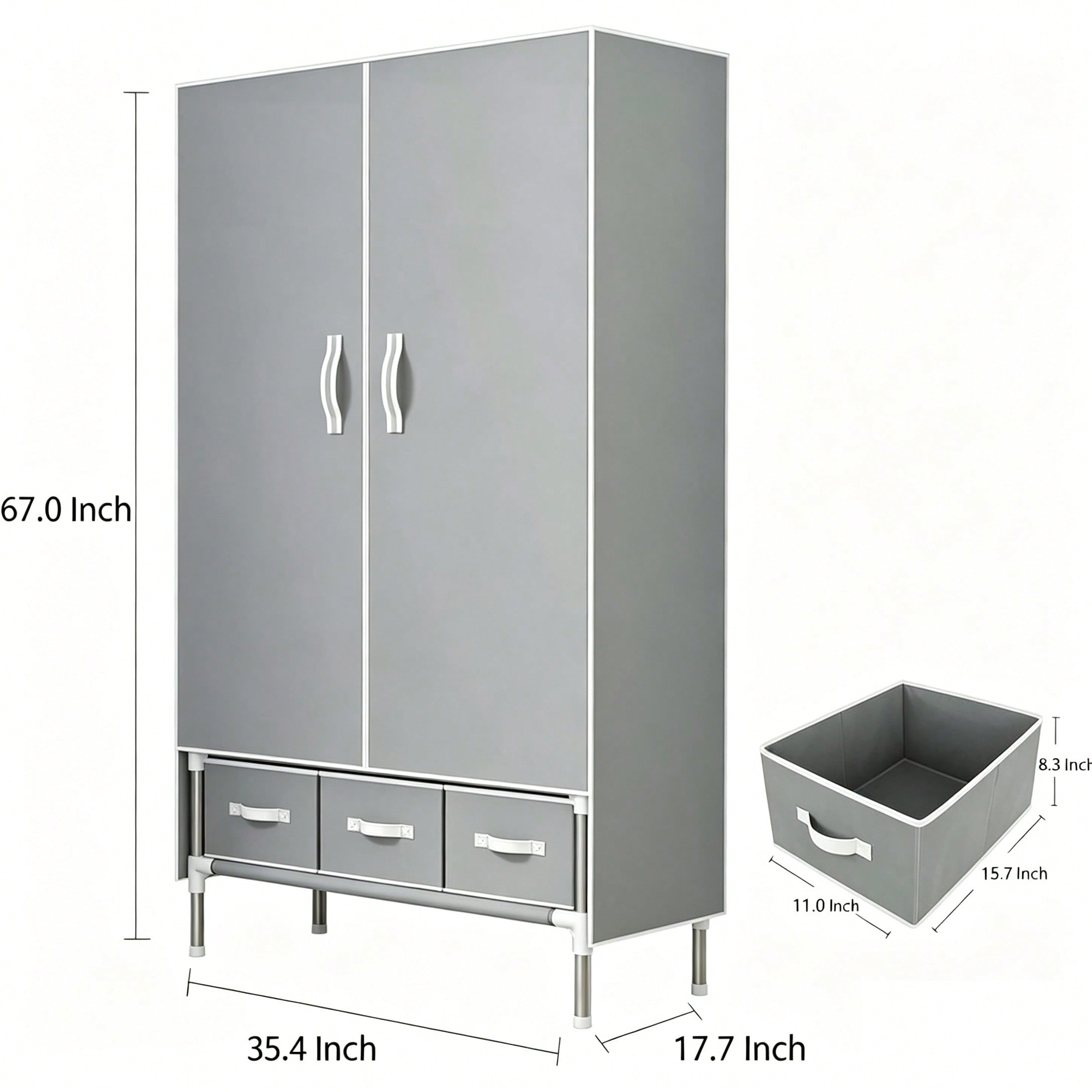 Portable Closet Wardrobe, 57.4 - Wardrobe Closet Portable Fabric Cover review and price