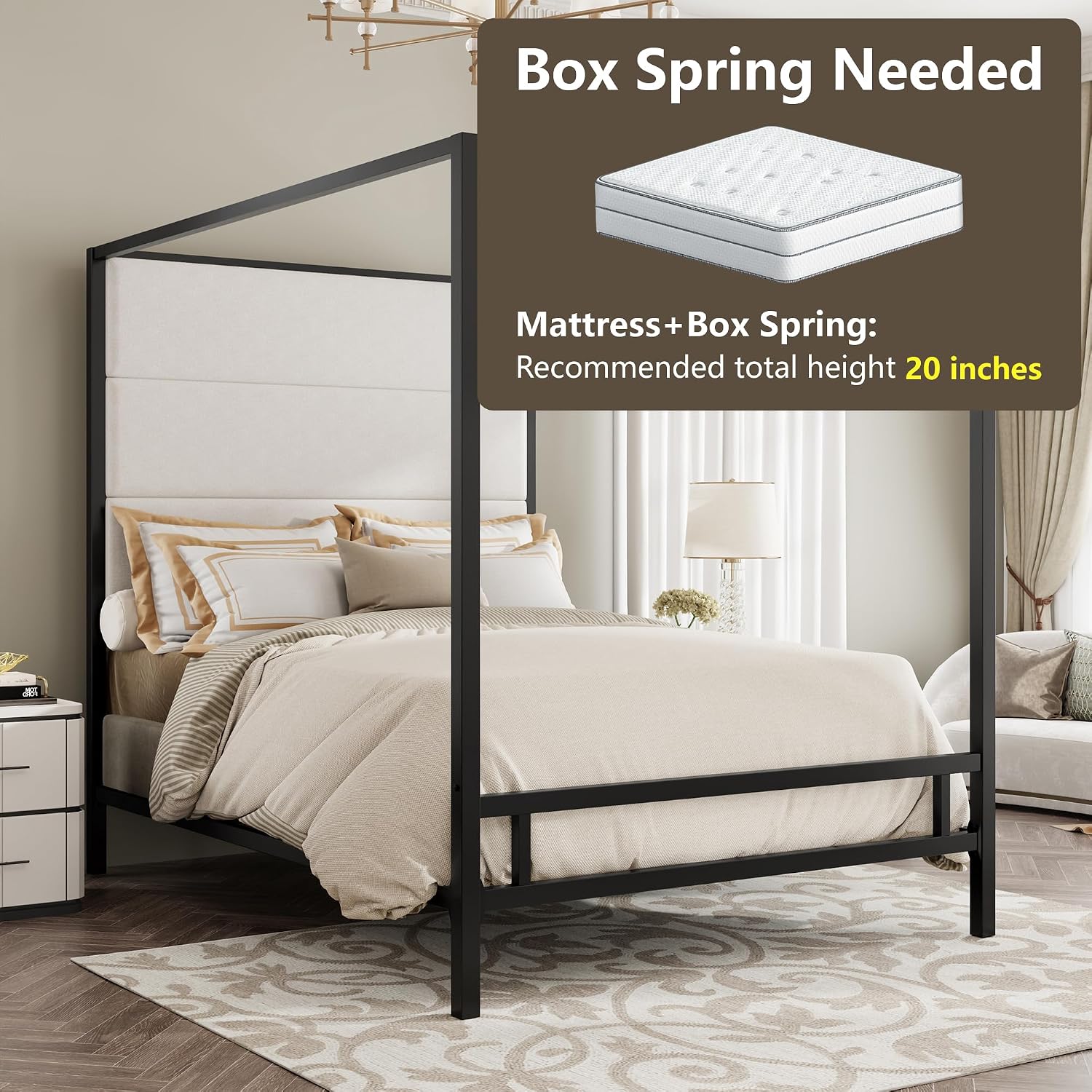 Queen Canopy Bed Frame Metal 4 - Canopy Bed Frame Metal Queen review and price