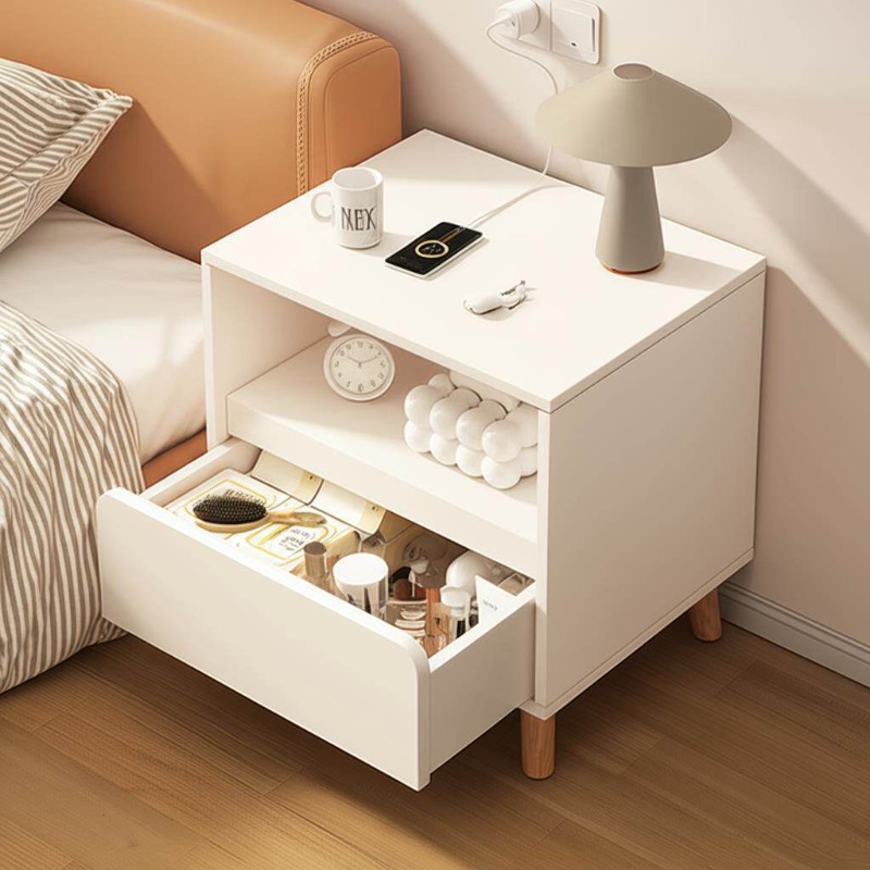 White bedside table Bedroom wi - Solid Wood Nightstand 2 Drawers review and price
