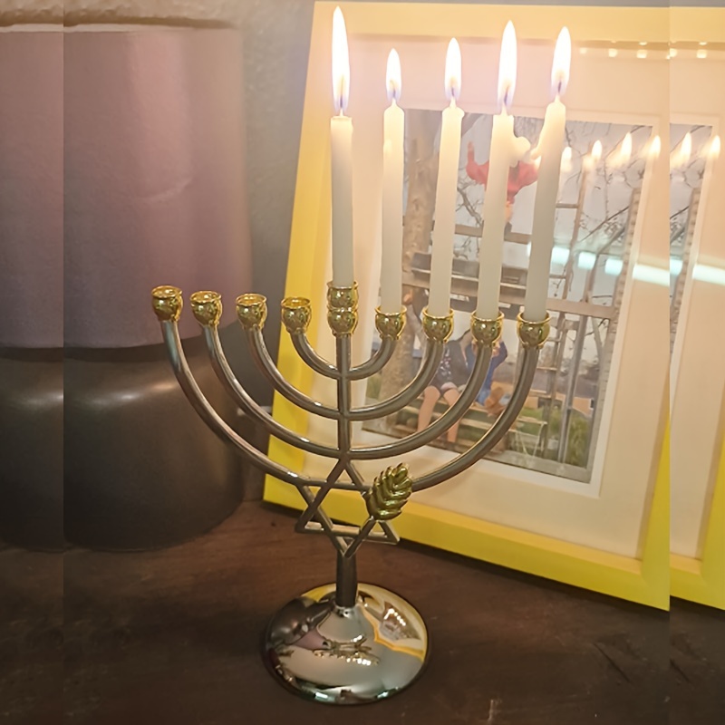 9 Branch Hanukkah Menorah Meta - Tables review and price