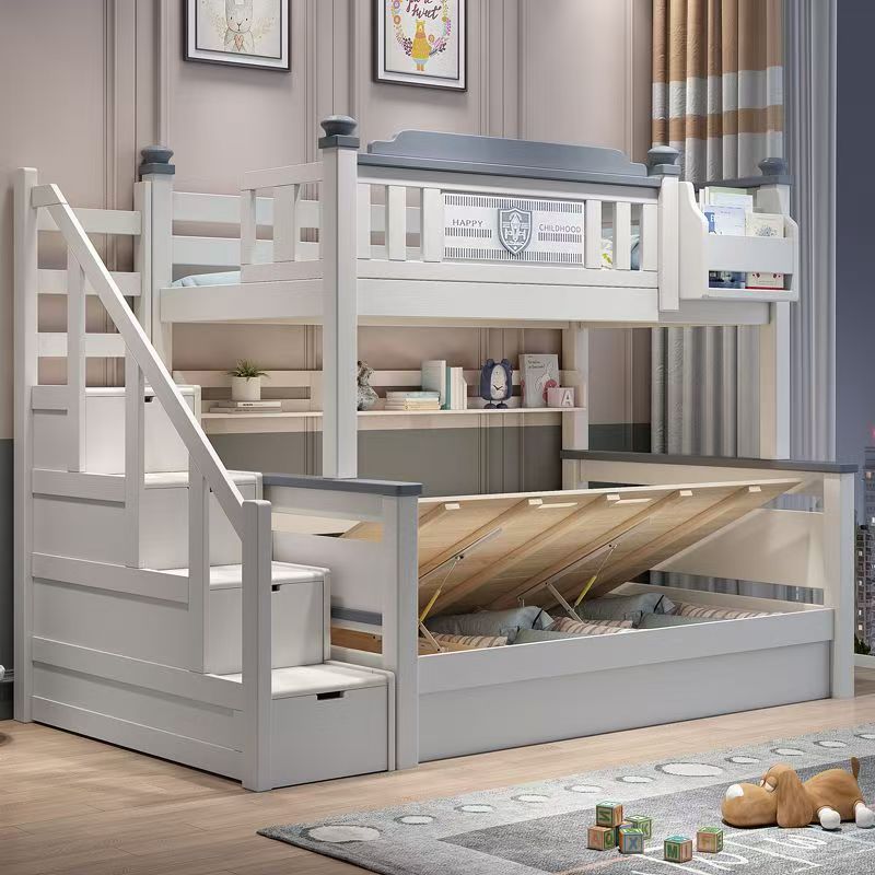 ！@2025 Cheap Wooden Kids Bedro - Bunk Bed With Stairs And Slide review and price