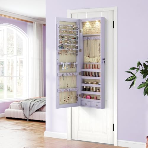 Wall or Door Mounted Jewelry A - Full Length Mirror Jewelry Armoire review and price