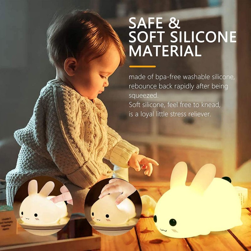 LED Rabbit Night Light Remote  - Floating Nightstand With Led Light review and price