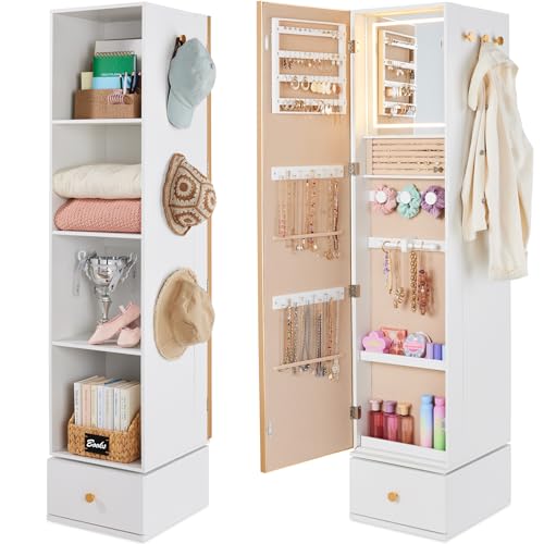 Rotating Mirror w/Storage Cabi - Full Length Mirror Jewelry Armoire review and price
