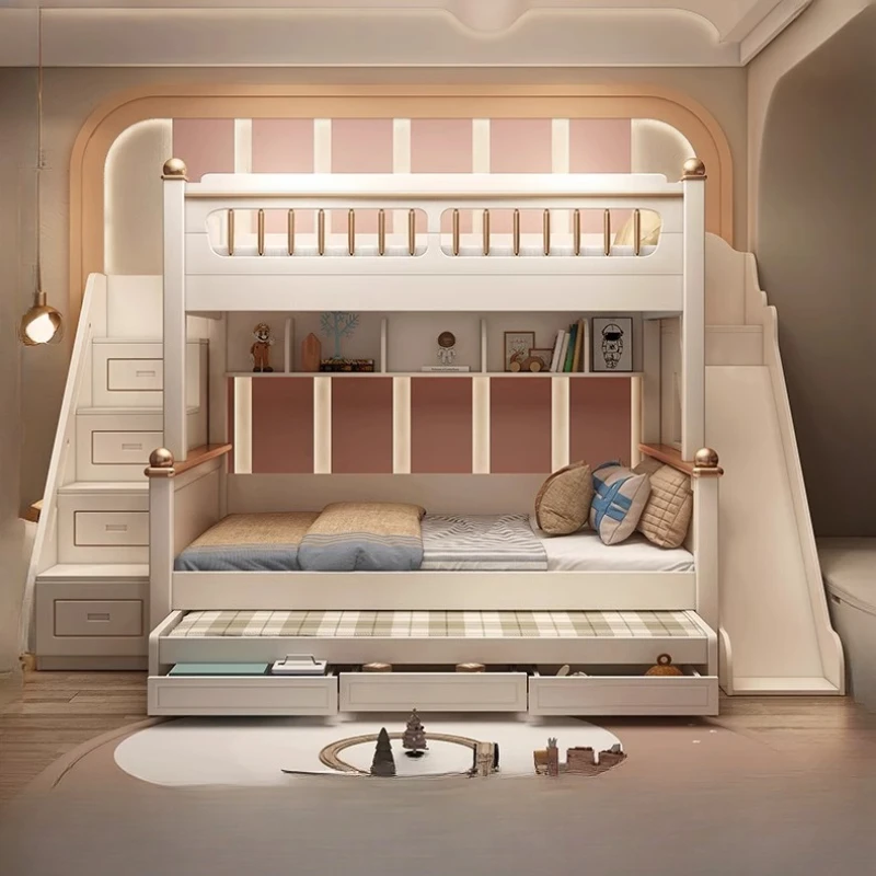 135x190cm Wood Mattress Kids L - King Size Bed Frame With Storage Drawers review and price