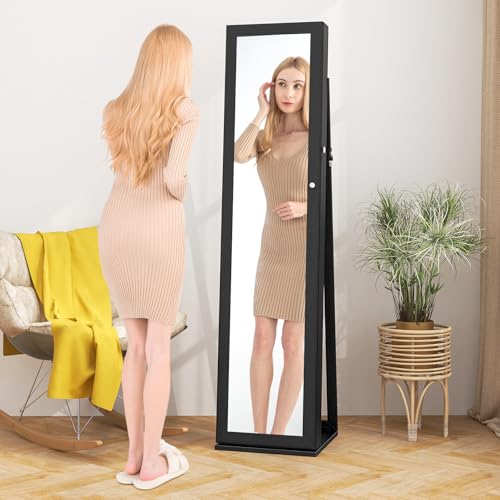 Jewelry Armoire Cabinet with 6 - Full Length Mirror Jewelry Armoire review and price