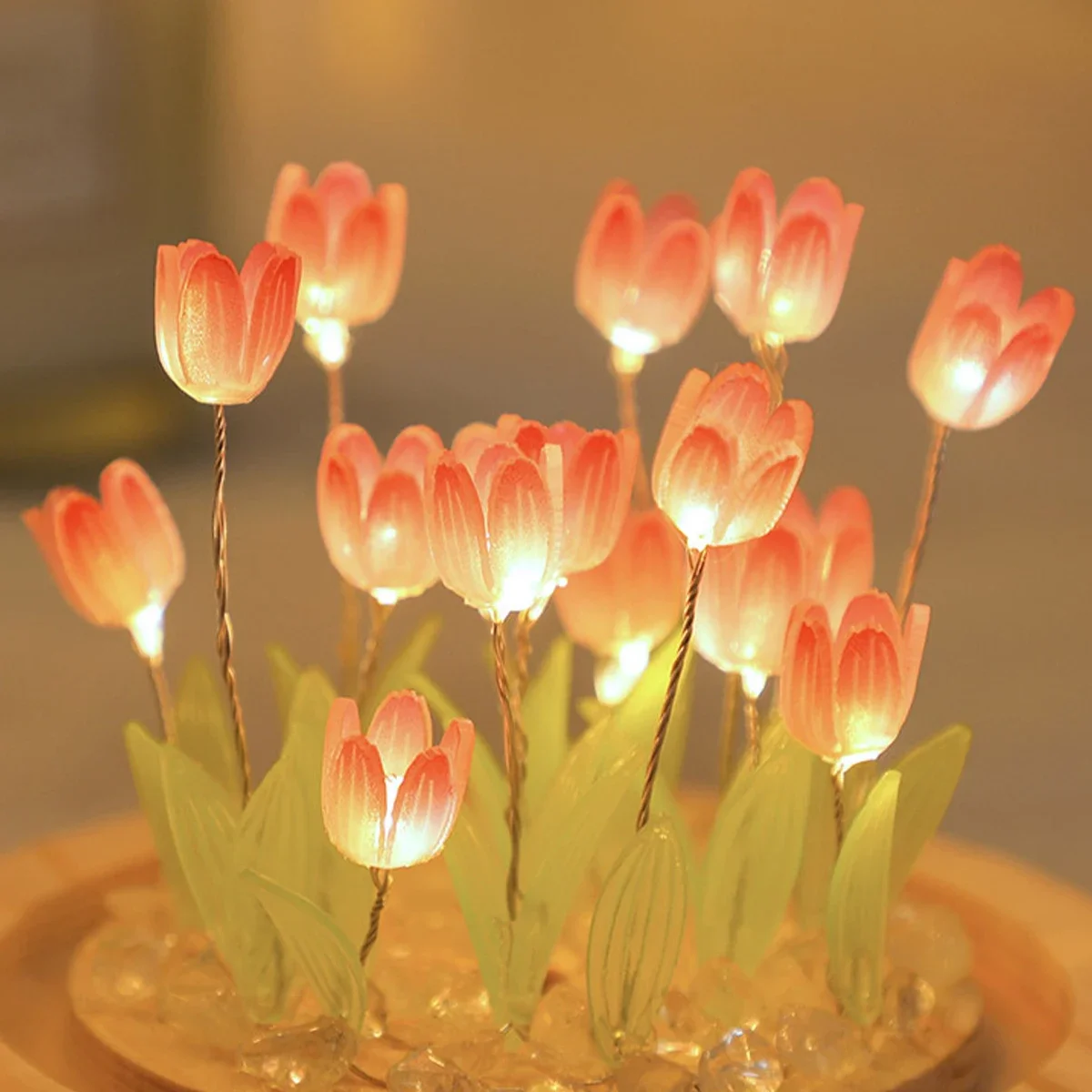 LED DIY Handmade Mini Tulip Ni - Floating Nightstand With Led Light review and price