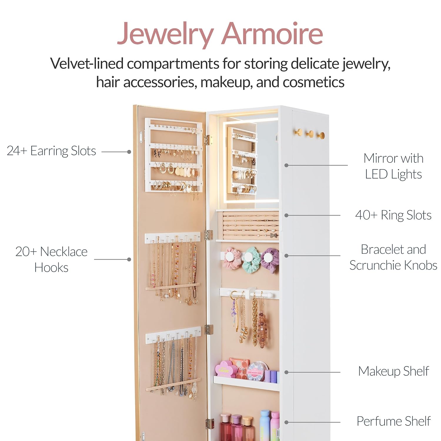 Rotating Mirror w/Storage Cabi - Full Length Mirror Jewelry Armoire review and price