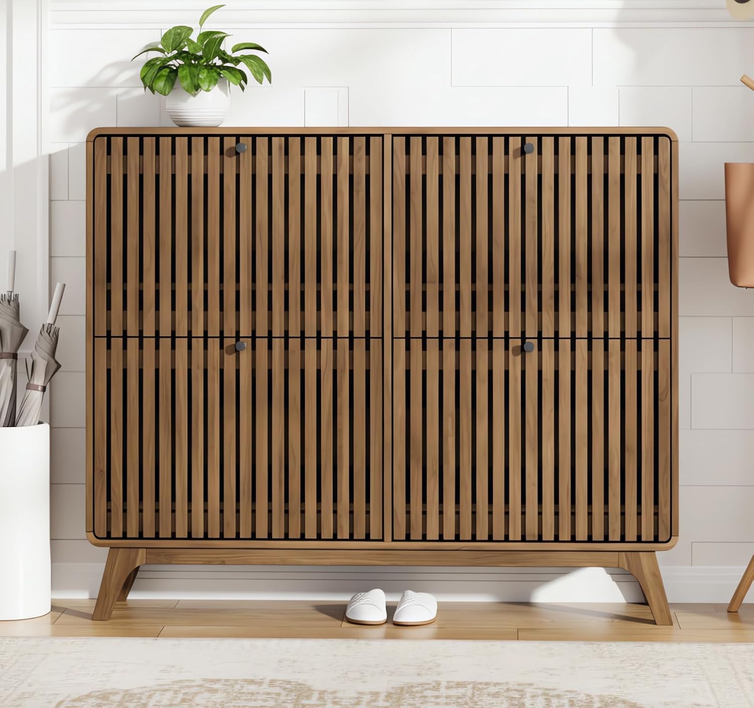 #Large Bamboo Shoe Cabinet wit - Shoe Rack Cabinet Narrow Entryway review and price