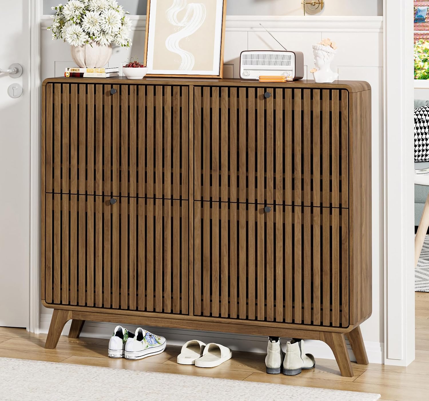 #Large Bamboo Shoe Cabinet wit - Shoe Rack Cabinet Narrow Entryway review and price