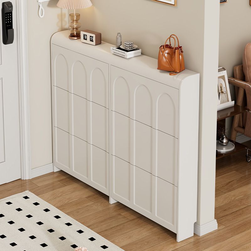 Shoe Cabinet, Modern Cream Woo - Shoe Rack Cabinet Narrow Entryway review and price
