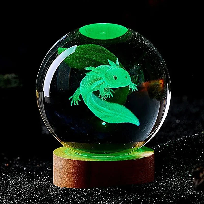 3D Axolotl Laser Engraved Crys - Floating Nightstand With Led Light review and price