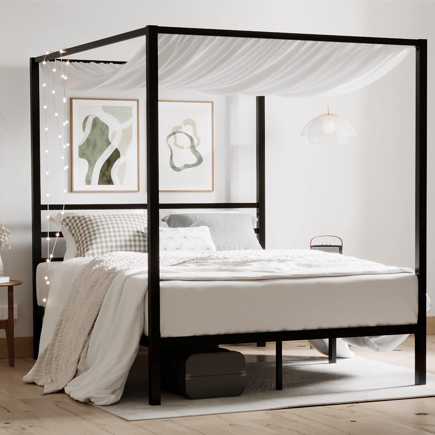 Queen Size Metal Canopy Bed Fr - Canopy Bed Frame Metal Queen review and price