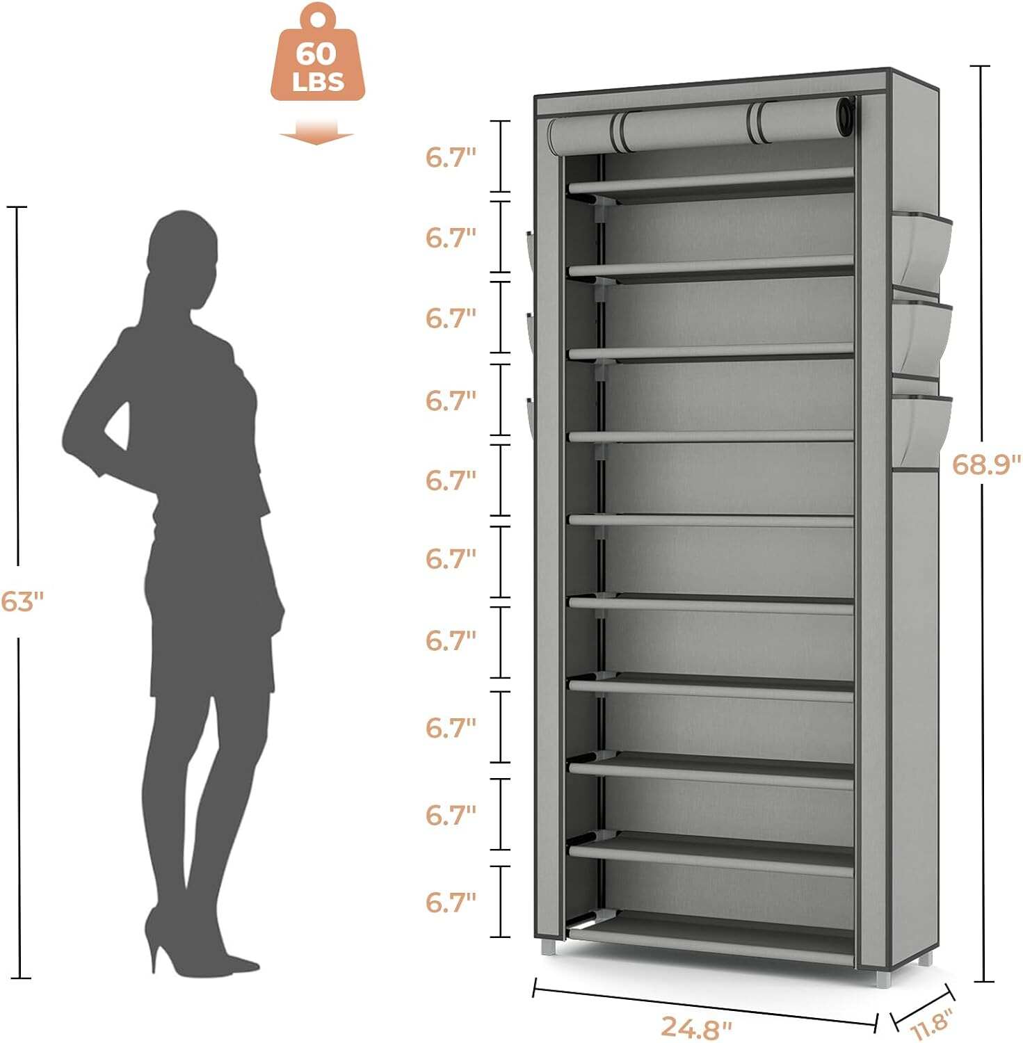 Vertical Narrow Shoe Rack Orga - Shoe Rack Cabinet Narrow Entryway review and price